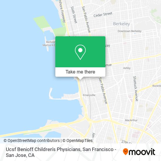 Ucsf Benioff Children's Physicians map