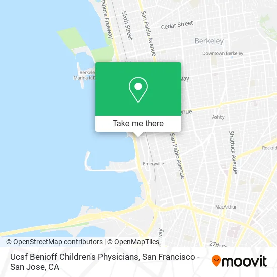 Ucsf Benioff Children's Physicians map