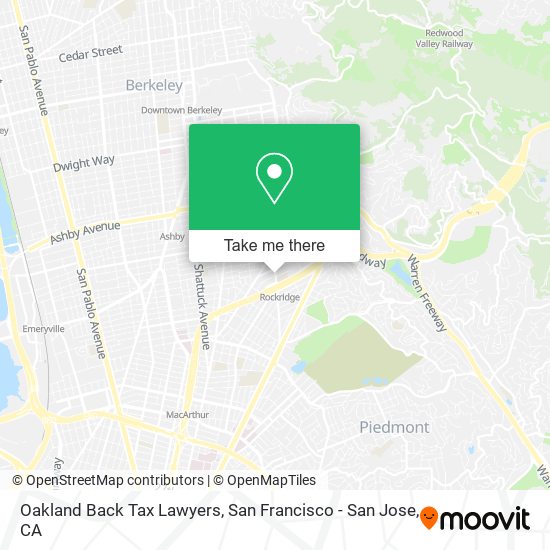 Mapa de Oakland Back Tax Lawyers