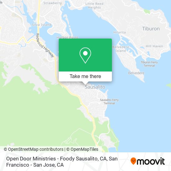 Mapa de Open Door Ministries - Foody Sausalito, CA