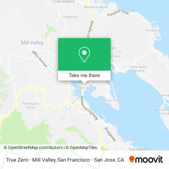 Mapa de True Zero - Mill Valley