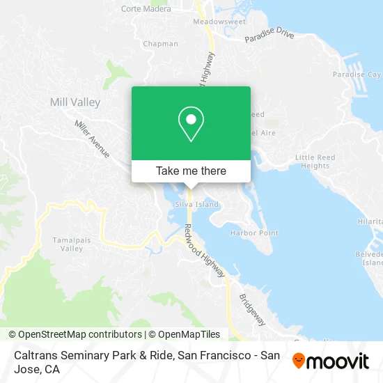 Mapa de Caltrans Seminary Park & Ride