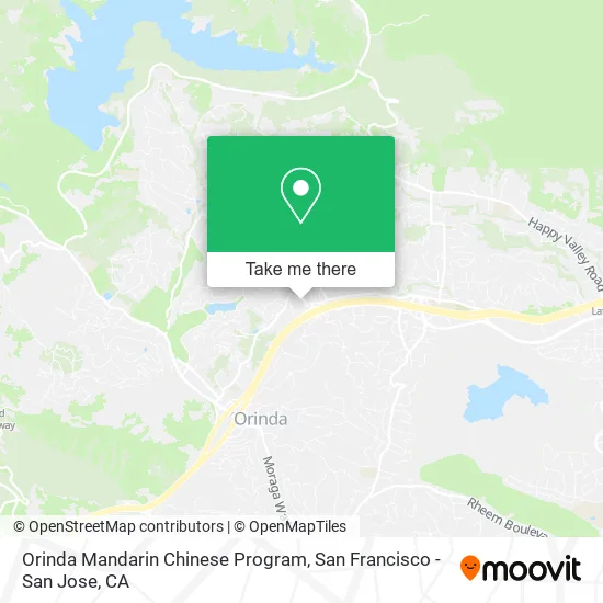 Orinda Mandarin Chinese Program map