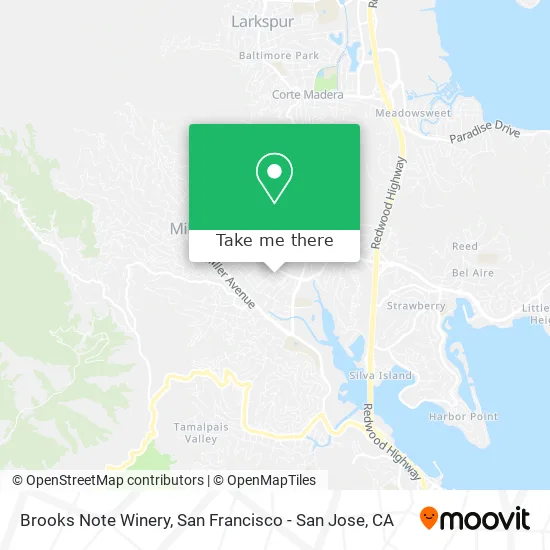 Brooks Note Winery map