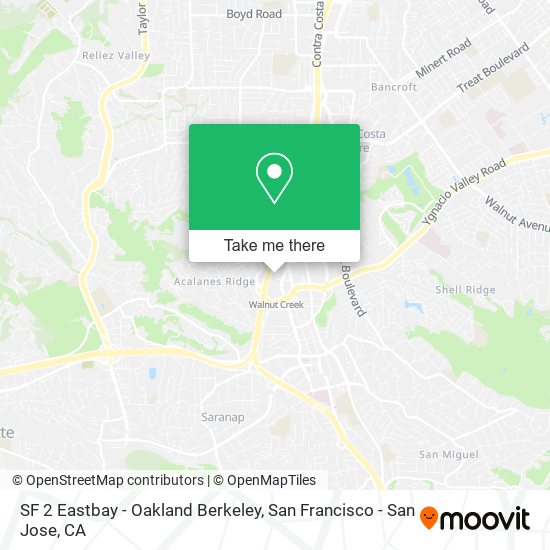 SF 2 Eastbay - Oakland Berkeley map