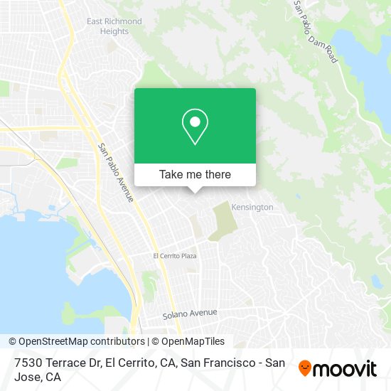 Mapa de 7530 Terrace Dr, El Cerrito, CA