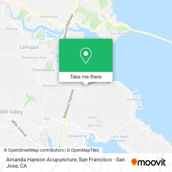 Mapa de Amanda Hanson Acupuncture