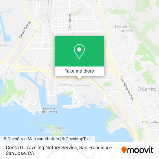 Costa G Traveling Notary Service map