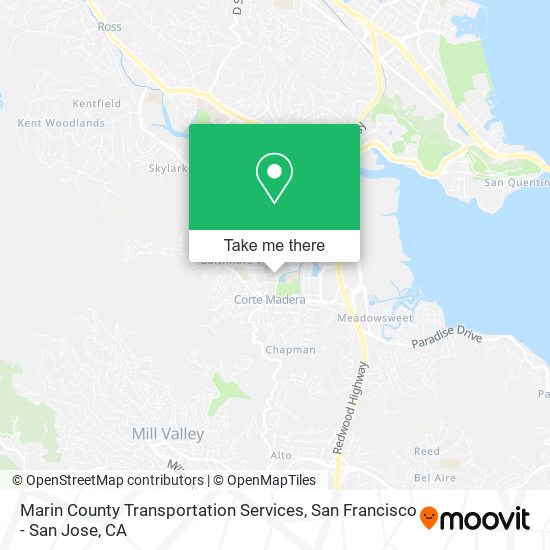 Marin County Transportation Services map