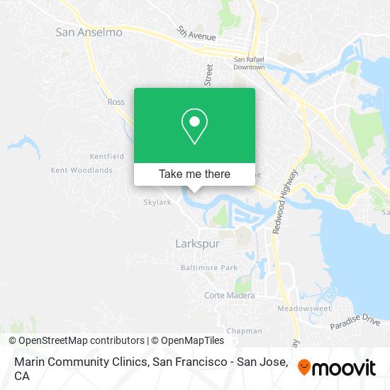 Marin Community Clinics map