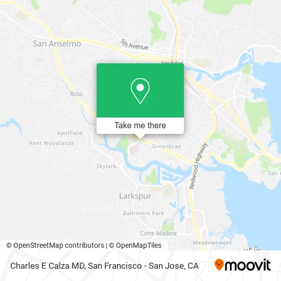 Charles E Calza MD map