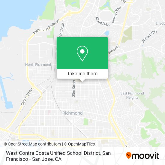 West Contra Costa Unified School District map
