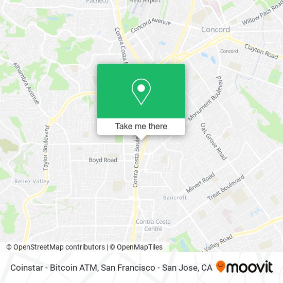 Mapa de Coinstar - Bitcoin ATM