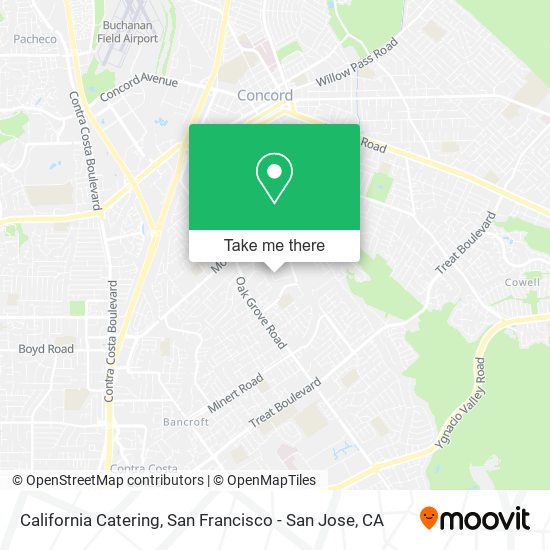 California Catering map