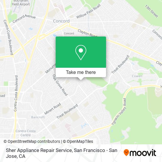 Sher Appliance Repair Service map