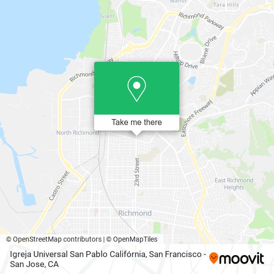 Igreja Universal San Pablo Califórnia map