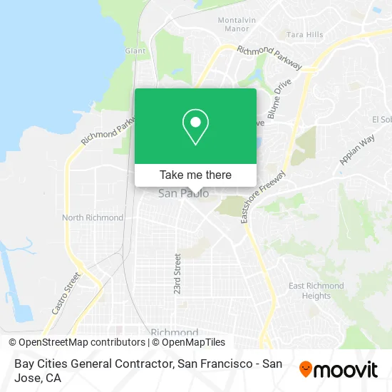 Bay Cities General Contractor map