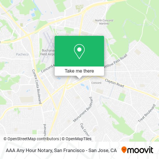 AAA Any Hour Notary map