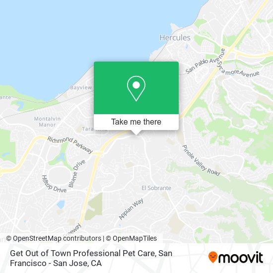 Get Out of Town Professional Pet Care map