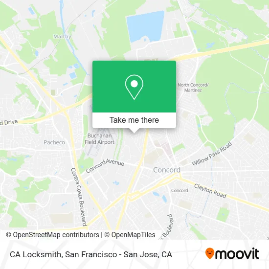 CA Locksmith map