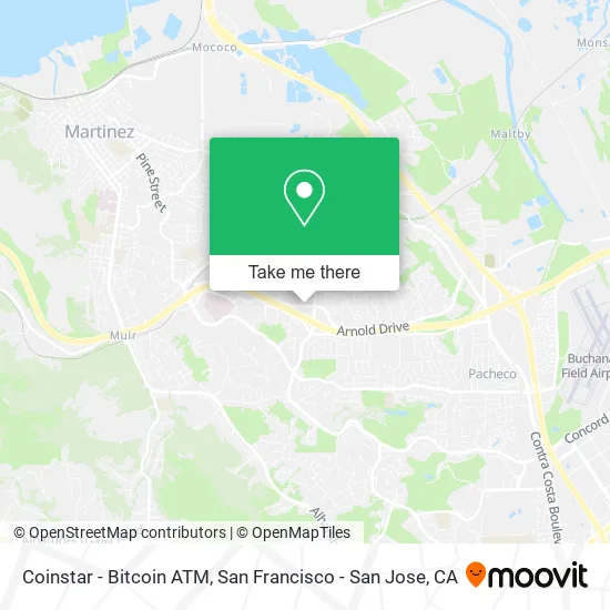 Mapa de Coinstar - Bitcoin ATM