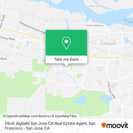 Mapa de Oboh Aigbehi San Jose CA Real Estate Agent