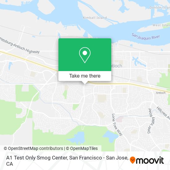 A1 Test Only Smog Center map