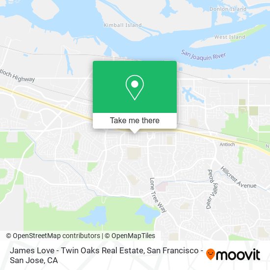 Mapa de James Love - Twin Oaks Real Estate