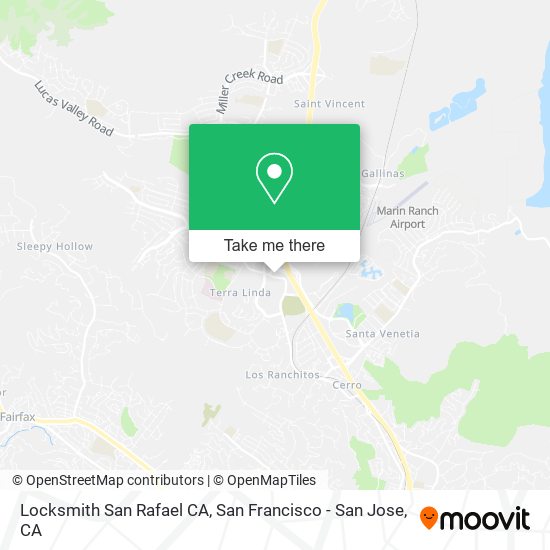 Mapa de Locksmith San Rafael CA