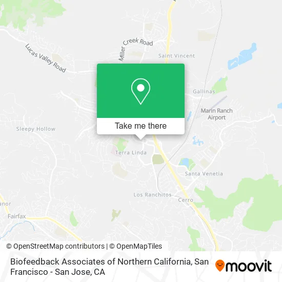 Biofeedback Associates of Northern California map