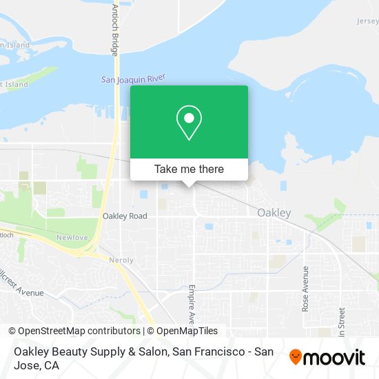 Mapa de Oakley Beauty Supply & Salon