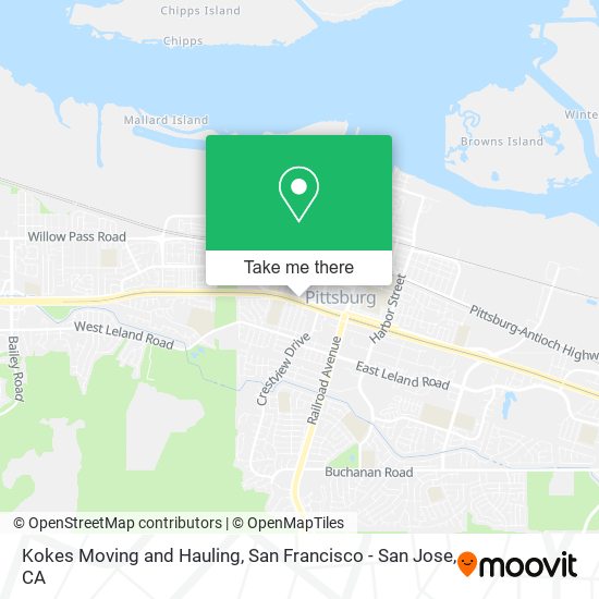 Kokes Moving and Hauling map