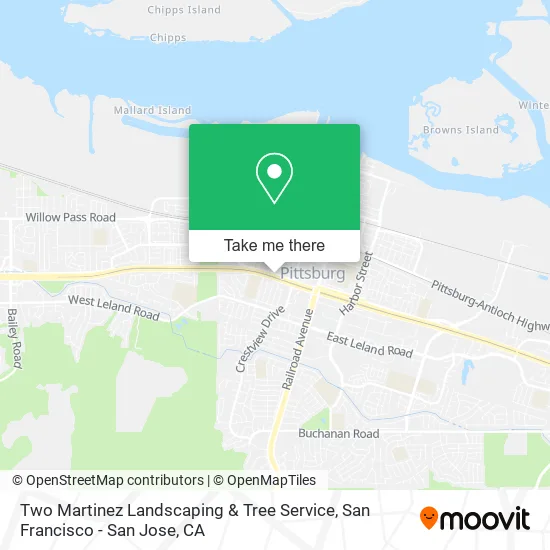 Two Martinez Landscaping & Tree Service map