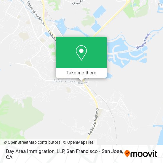 Bay Area Immigration, LLP map