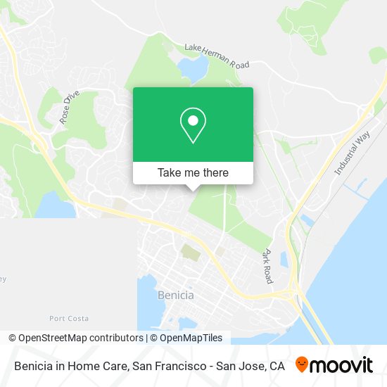 Mapa de Benicia in Home Care
