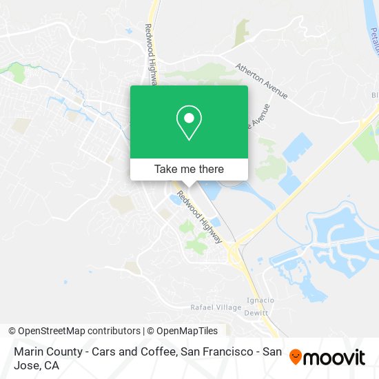 Marin County - Cars and Coffee map