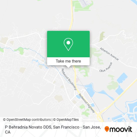P Behradnia Novato DDS map