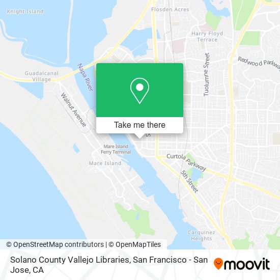 Solano County Vallejo Libraries map
