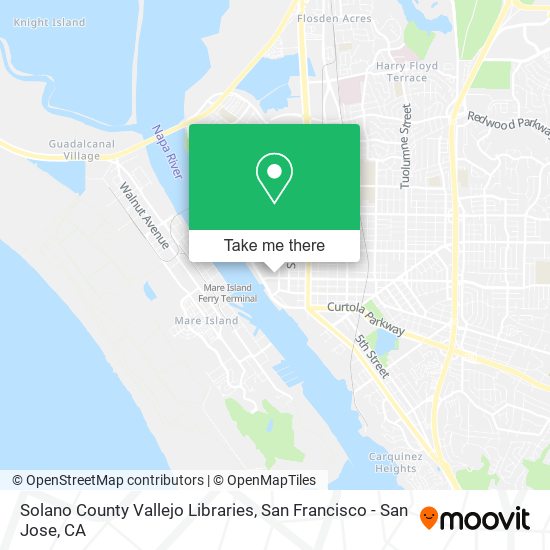 Mapa de Solano County Vallejo Libraries