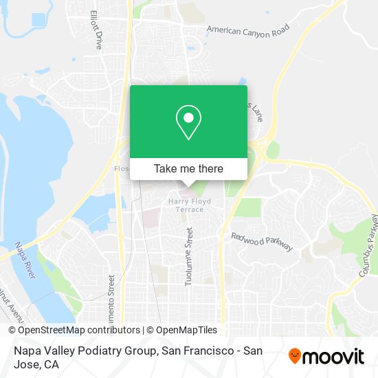 Napa Valley Podiatry Group map