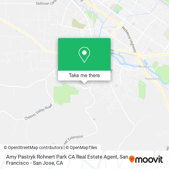 Amy Pastryk Rohnert Park CA Real Estate Agent map