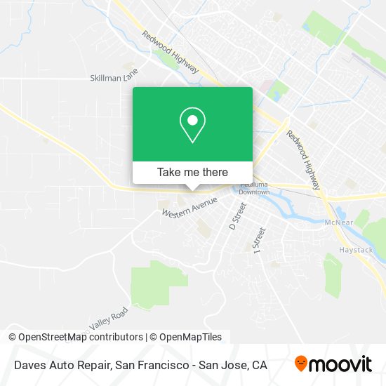 Mapa de Daves Auto Repair