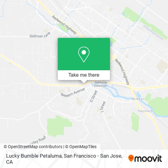 Mapa de Lucky Bumble Petaluma