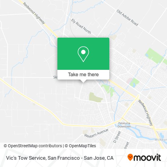 Vic's Tow Service map