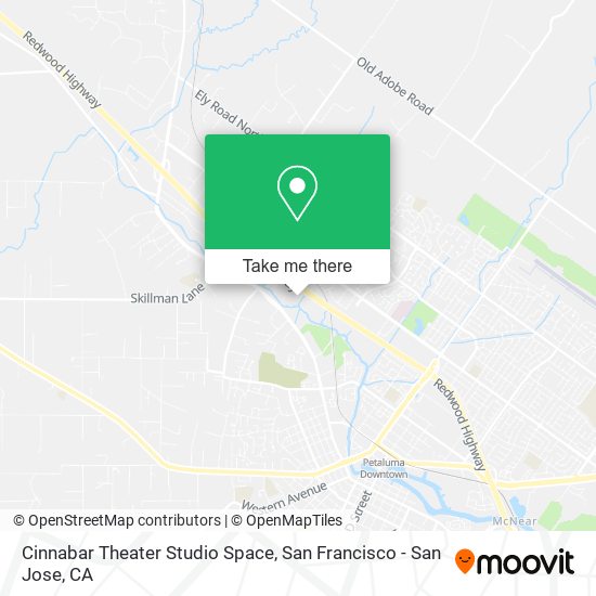Mapa de Cinnabar Theater Studio Space