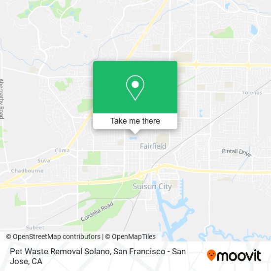 Pet Waste Removal Solano map