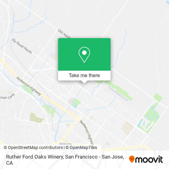 Ruther Ford Oaks Winery map