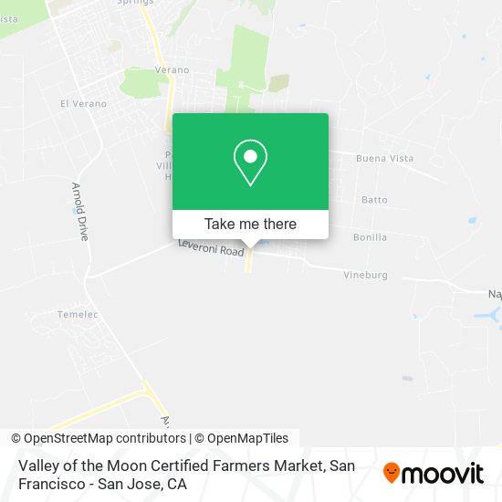 Valley of the Moon Certified Farmers Market map