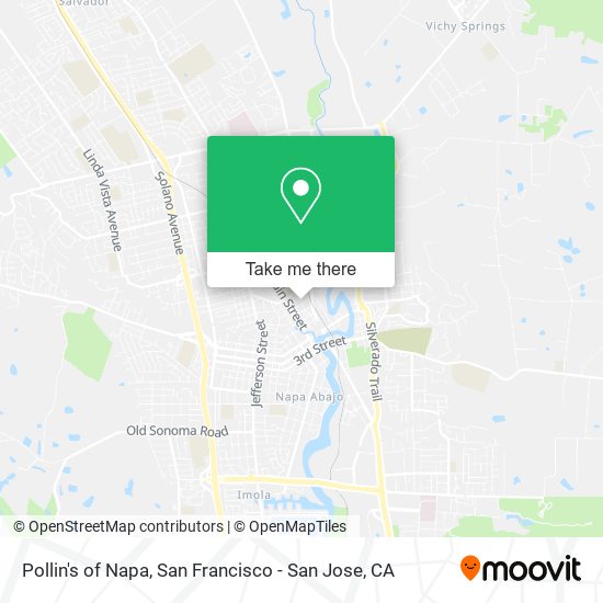 Pollin's of Napa map