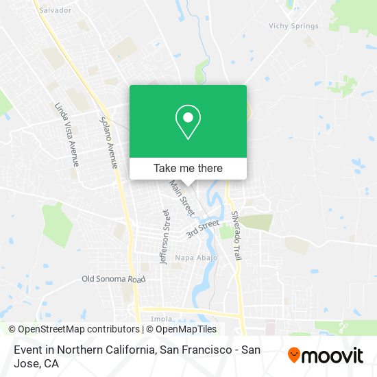 Event in Northern California map